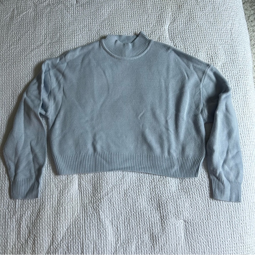 H&M Soft Blue Turtleneck Sweater